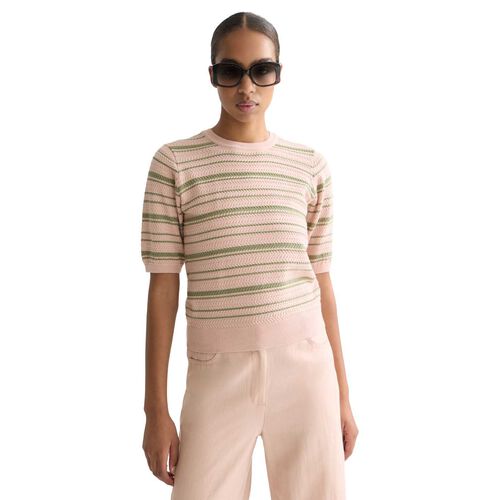 Scotch & Soda Textured Stripe Knitted Tee